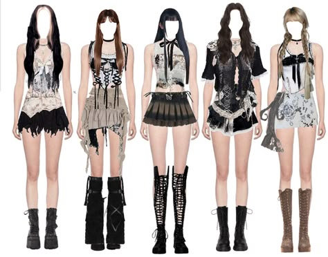 Kpop Stage Outfits Ideas 5 Members, Black Performance Outfit, Black Kpop Outfit, 5 Member Outfits, Concert Outfit Kpop, Kpop Dance Outfits, Dance Performance Outfits, Kpop Lifestyle, Group Stage Outfits