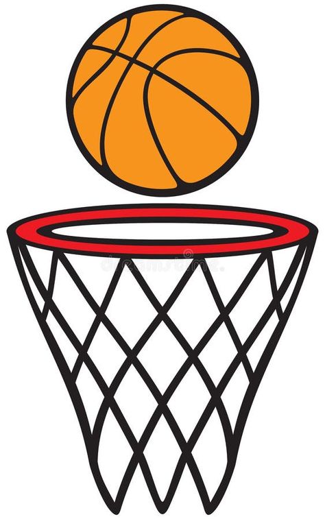 Illustration about Basketball hoop with basketball, basketball and hoop. Illustration of jump, recreation, dunk - 28205564 Basketball Drawings, Basketball Rim, Basketball Backboard, Simple Drawings, Basketball Shooting, Sport Illustration, Cartoons Love, Love And Basketball, Basketball Hoop