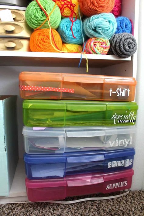 Creative Ways to Store Vinyl - Burton Avenue Diy Vinyl Storage Rack, Diy Vinyl Storage, Cricut Storage, Sheet Storage, Expressions Vinyl, Craft Space, Vinyl Storage, Vinyl Rolls, Diy Vinyl