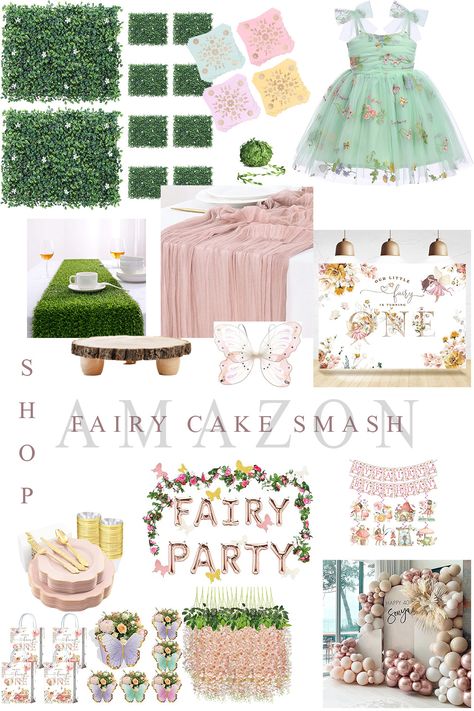 Baby's first birthday party theme: Fairy First Birthday - party decor, first birthday theme idea, baby girl first birthday, summer first birthday, first birthday party decor #firsbirthday #baby'sfirstbirthday #turningone #birthdaypartytheme #birthdayideas ...#ad One Year Fairy Birthday, Fairy Themed Birthday Party Ideas, Fairy Theme 1st Birthday, 1 Year Fairy Birthday, 1st Birthday Girl Fairy Theme, Enchanted Tea Party Birthday, First Birthday Girl Fairy Theme, Fairly One Birthday Party, Enchanted First Birthday Girl