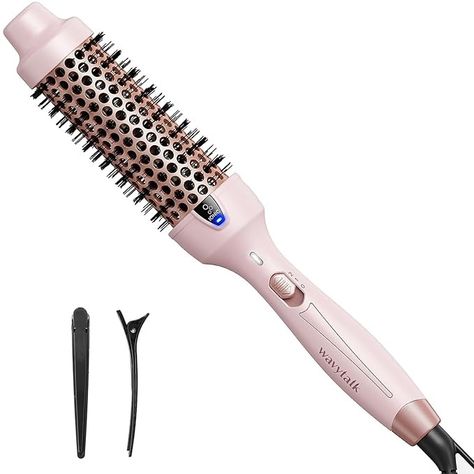 Amazon.com: Wavytalk Thermal Brush, 1 1/2 Inch Ionic Heated Round Brush Creates Blowout Look, Thermal Round Brush Makes Hair Shinier & Smoother, Dual Voltage, Easy to Use (Pink) : Beauty & Personal Care Heated Hair Brush, Heated Round Brush, Blowout Look, Thermal Brush, Perfect Blowout, Purple Shampoo And Conditioner, Curling Brush, Hair Care Tools, Shampoo And Conditioner Set