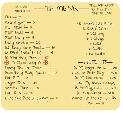 Spicy Content Captions, Tips For Spicy Time, Content Menu Prices, Content Menu Ideas, Tip Menu Ideas Cam, Tip Menu Ideas, Spicy Content Ideas, Sugarbaby Lifestyle Tips, Self Employed Jobs