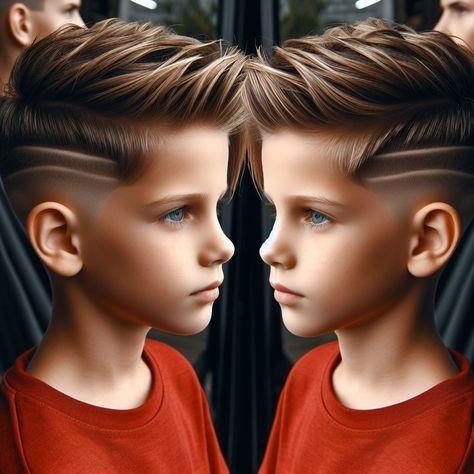 Boys Haircut Lines On Side, Haircut For Kids Boys, One Side Haircut, Haircut Lines, Haircut For Kids, Hairstyle Ideas For Kids, Kid Boy Haircuts, Hair For Boys