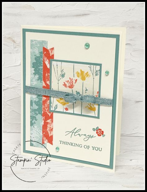 Stampin Up Inked Botanicals Dsp, Stampin Up Inked Botanicals, Stampin Up Sympathy Cards, Dainty Delight, Scrapbook Template, Dsp Cards, Homemade Birthday Cards, Card Layouts, Woman Card