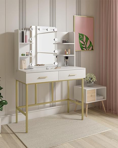 2 Drawers, Modern Makeup Table in MDF and Metal, Bedroom Furniture,
Bedroom ideas. Bedroom inspirations. Bedroom décor. Bedroom accessories. bedroom. Bedroom design.  Bedroom ideas for small rooms. Bedroom inspo. Bedroom aesthetic. Bedroom interior. Bedroom décor ideas. Bedroom dresser table. #ad #affiliate #iearncommision Ikea Dressing Table, Makeup Table With Mirror, Grey Dressing Table, Small Dressing Table, Mirrored Vanity Table, Dressing Table With Drawers, Table With Mirror, Mirrored Vanity Desk, Bedroom Dressing Table