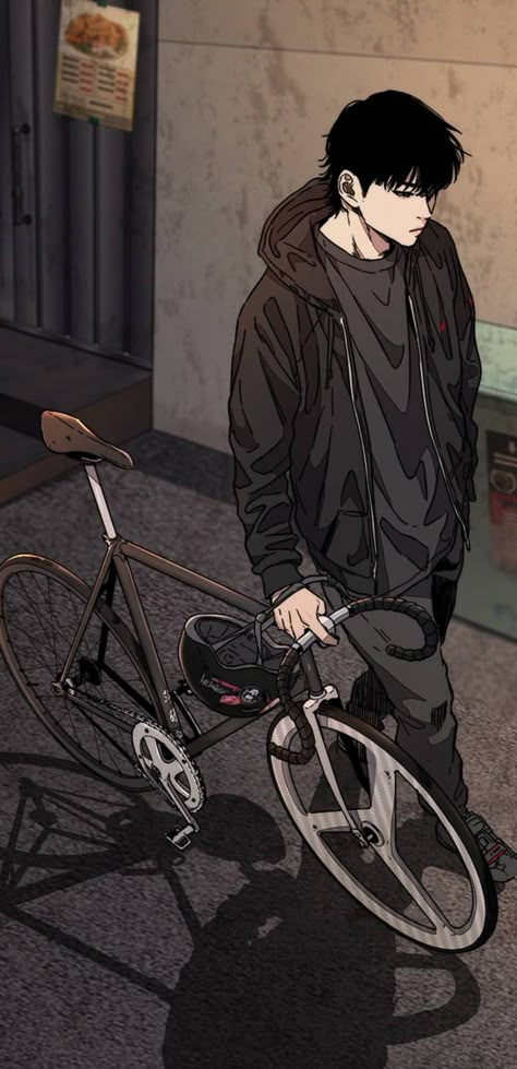 #WindBreaker505 #JayJo #Webtoon #Manhwa #Bicycle Anime Biking Aesthetic, Jay Jo Wallpaper, Jay Windbreaker, Jay Jo Windbreaker, Wind Breaker Wallpaper, Windbreaker Manhwa, Bicycle Wallpaper, Neon Lights Photography, Wind Breaker Webtoon