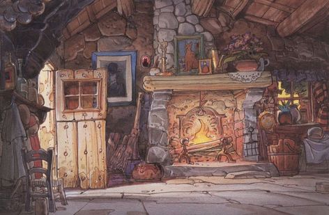 Witch Cottage Interior, Interior Concept Art, Cottage Illustration, Witch Hut, Witch Room, Storybook Art, Blue Berry, Childrens Books Illustrations, Interior Illustration