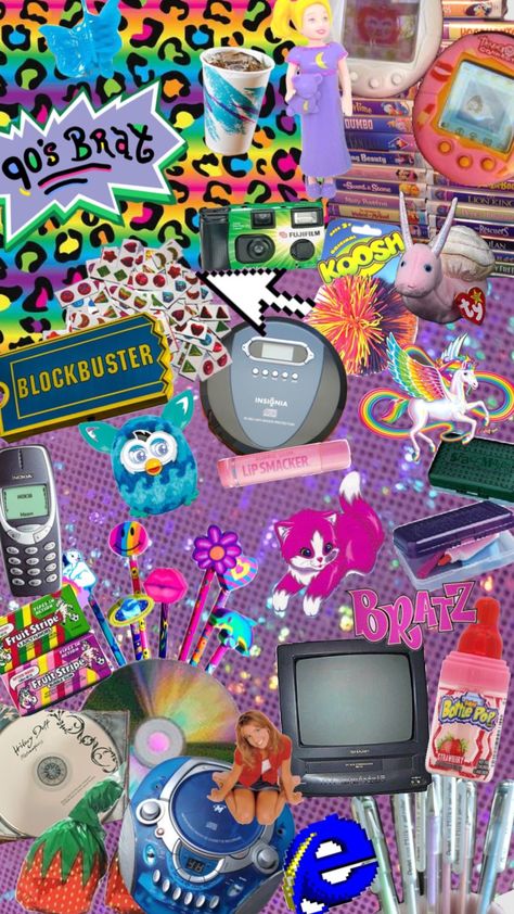 1994 Aesthetic Wallpaper, 90s Objects, 1990s Party Theme, 90s Sleepover, 2000s Childhood Aesthetic, 1999 Aesthetic, Early 00s Aesthetic, Nsync 90s, 90's Room