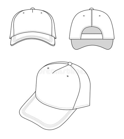 Cap Sketch Design, Backwards Cap Drawing, Cap Sketch, Cap Drawing, Baseball Vector, Back Drawing, Tactical Hat, Information Technology Logo, Story Books Illustrations