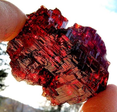 Translucent Spessartite Garnet        Garnet | ‪ # ‎ Geology          Formula: X3Z2(SiO4)3 Crystal habit : Rhombic dodecahedron or cubic... Goth Stim Gif, Goth Stimboard, Red Stim Gif, Red Stimboard, Stimming Board, Stimboard Gifs, Sensory Images, Stim Gifs, Stim Board