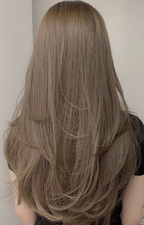 Light Brown Aesthetic Hair, Mouse Brown Hair Color, Hair Colours Natural, Taupe Balayage Hair, Cool Brown Asian Hair, Brown Milk Tea Hair Color, Chocolate Milk Hair Color, Mousy Hair Color, 7.1 Hair Color