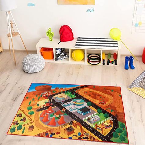 Disney Cars Bedroom Decor, Disney Cars Bedroom, Disney Rug, Cars Bedroom Decor, Bedroom Decor Kids, Playroom Mats, Childrens Bedroom Decor, Car Bedroom, Cars Party