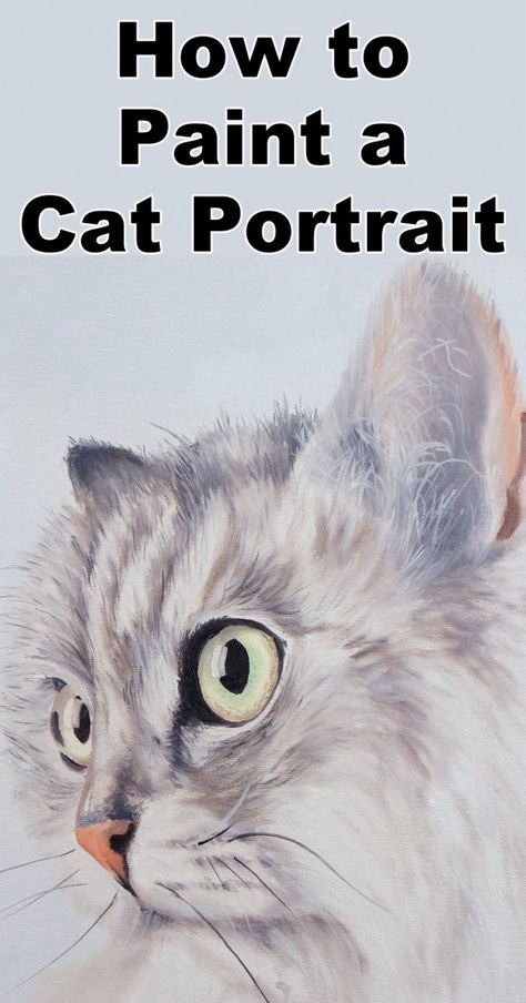 Oil Painting Nature, Oil Painting Tutorial, Oil Painting Techniques, Cat Portrait, Watercolor Cat, Watercolor Artists, Cat Portraits, Online Painting, Cat Painting