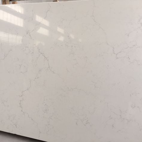 Carrara Venatino CQ 3CM Quartz Slabs & Countertops | Cosmos Granite Quartz Slabs Counter Tops, Condo Makeover, Copper Countertops, Caesarstone Countertop, Porcelain Countertops, Marble Resin, Carrara Quartz, White Quartz Counter, White Living Room Decor