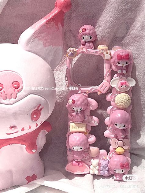 Sanrio Decoden, My Melody Phone Case, Decoden Diy, Decoden Case, Decoden Phone Case, Diy Shop, Airpods Cases, Pretty Phone Cases, 14th Birthday