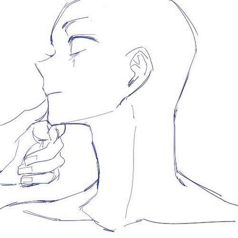 grabbing chin reference Drawing Body Poses, Body Drawing Tutorial, Body Reference Drawing, Drawing Expressions, Drawing Templates, Poses References, Figure Drawing Reference, Anime Drawings Tutorials, Art Poses