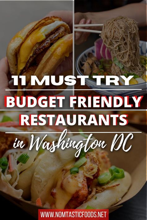 Looking for affordable options in Washington, DC? Check out our latest guide for 11 must try budget friendly eats in the district. #washingtondc #dc #dcfood #dcrestaurant #usatravel #dcfoodies Places To Eat Washington Dc, Food Washington Dc, Best Places To Eat In Dc, Washington Dc Food Guide, Washington Dc Where To Eat, Dc Vacation Outfits, Best Restaurants Washington Dc, Washington Dc Restaurants Bucket Lists, Where To Eat In Dc