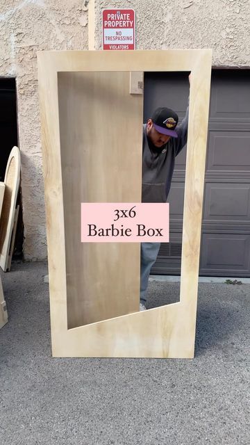 Jackie & Jose on Instagram: "Collapsible Barbie Box 3x6 No Shipping. Pickup only. Based in California San Fernando Valley Please fill out form if interested. #jaysballoonscustomwoodwork" Barbie Box Backdrop, Barbie Entrance Decor, Collapsible Box Diy, How To Make A Barbie Box Photo Booth, Life Size Barbie Box Diy, Diy Barbie Box Photo Booths, Barbie Box Template, Barbie Box Diy, Barbie Box Photo Booth