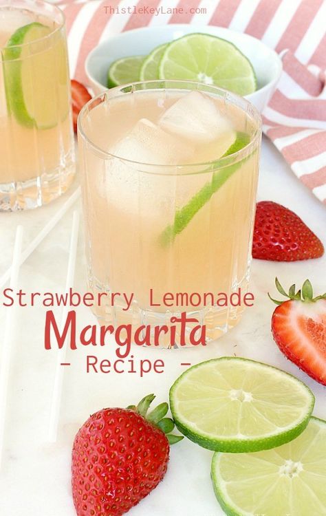 If you love margaritas as much as I do, then you'll want to add this strawberry lemonade margarita recipe to your next weekends' menu. . #lemonademargarita #margaritarecipe #classiccocktail Pitcher Margarita Recipe Parties, Lemonade Margarita, Margarita Monday, Simply Margarita Recipe, Strawberry Lemonade Margarita, Margarita Recipes On The Rocks, Strawberry Margarita Mocktail Recipe, Strawberry Margarita Recipe Pitcher, Peach Margarita Recipe On The Rocks