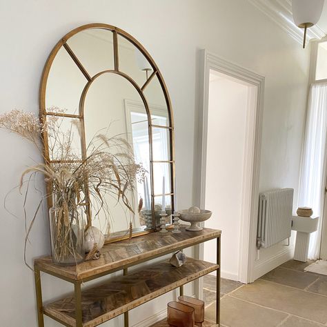 Entrance Addition, Gold Arch Mirror, Entrance Mirror, Arched Window Mirror, Hall Mirrors, Curved Mirror, Industrial Mirrors, Metal Wall Mirror, Hallway Mirror