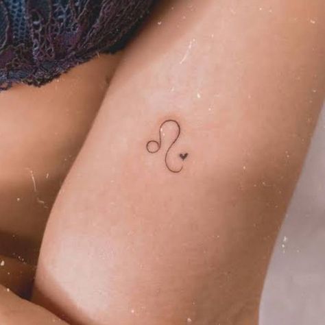 Leo Heart Tattoo, Girly Leo Tattoo, Mini Leo Tattoo, Leo Small Tattoo Ideas, Leo Tattoo For Women, Leo Tattoo Ideas, Small Leo Tattoo, Tiny Tattoos With Meaning, Cool Tattoos For Girls