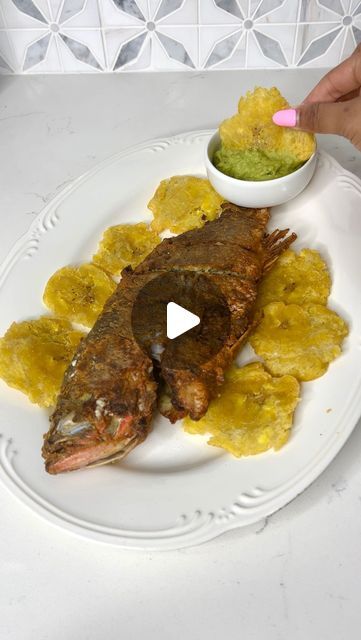 131K views · 13K likes | Cooking With Gi on Instagram: "Fried fish with fried plantains and avocado mash 🤤

A staple in Caribbean culture 🏝️

This dish made me want to be in DR in Boca Chica eating fish, friend plantains, and a cold cup of soda with a beautiful beach view 😍

Ingredients:

- Fish ( I used snapper)
- Garlic 
- Oregano (I use Dominican oregano) 
- Sofrito 
- Garlic powder
- Onion powder 
- Adobo 
- Paprika 
- Salt 
- Flour 
- Lime
- Plantains
- Oil 

I first clean my fish very well and rinse it with vinegar, lime juice and water (my previous video shows how I clean the fish before seasoning it). To season the fish I use a mixture of fresh garlic, oregano, and olive oil and rub it all over the fish. I then use sofrito (green seasoning), garlic powder, onion powder, adobo, s Avocado Mash, Green Seasoning, Fried Plantains, Eating Fish, Caribbean Culture, Plantains Fried, Fried Fish, Beach View, Adobo