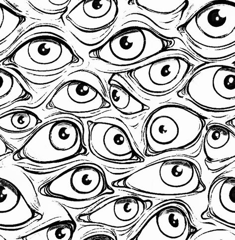 Eyes Art Sketch, Zombie Eyes Drawing, Repetitive Pattern Design, Weird Eye Drawings, Trippy Eye Drawing, Trippy Eyes Drawing, Eye Tattoo Sleeve, Simple Eye Drawing, Spiral Art Drawing