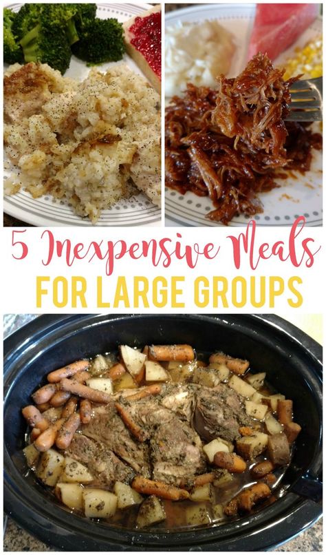 Meals For Large Groups, Stove Top Meals, Meals For A Crowd, Crowd Recipes, Crockpot Pork Roast, Group Dinner, Large Group Of People, Large Group Meals, Seared Chicken Breast