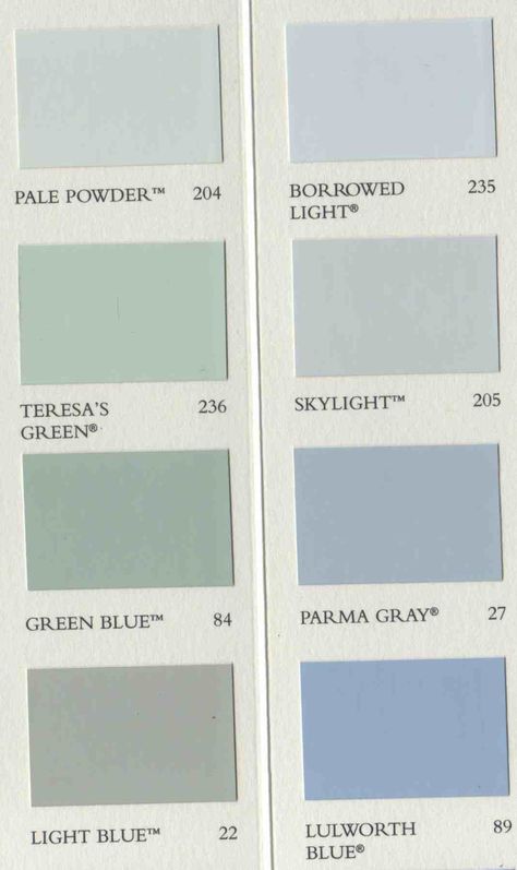 Farrow And Ball Pale Blue, Robins Egg Blue Aesthetic, Farrow Ball Green Blue, Pale Blue Wall Paint, Blue Painted Room Aesthetic, White Blue Green Aesthetic, Farrow And Ball Light Blue 22, Pale Powder 204 Farrow Ball, Farrow And Ball Coastal Colours