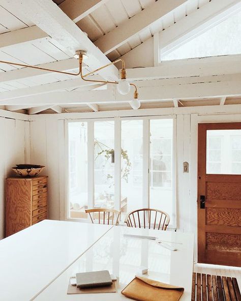 Wabi Sabi Design, White Beams, Wood Ceiling, Surf Shack, Los Angeles Homes, Eclectic Interior, Boho Home, Home Studio, Home Decor Kitchen