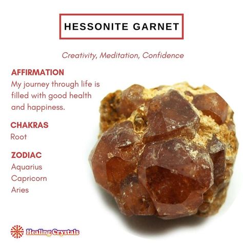 Hessonite Garnet Meaning, Capricorn And Aries, Garnet Meaning, Aquarius Capricorn, Root Chakra Stones, Unique Crystals, Crystals Store, Earth Gift, Crystal Guide