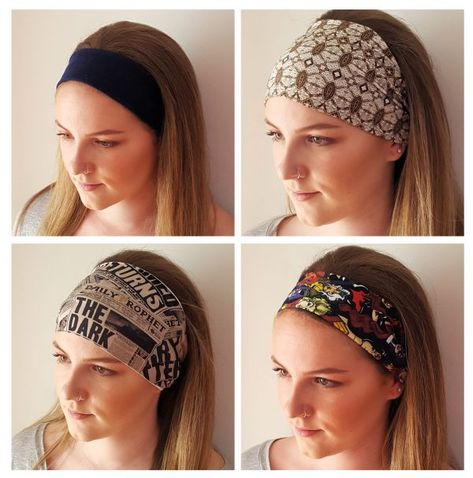 Non Slip Headband Diy, Cotton Lycra Sewing Projects, Diy Knit Headband, Headbands Diy How To Make, How To Make Headbands For Women, How To Make A Head Band, Sewing Headbands Diy, How To Sew A Headband, How To Sew Headbands