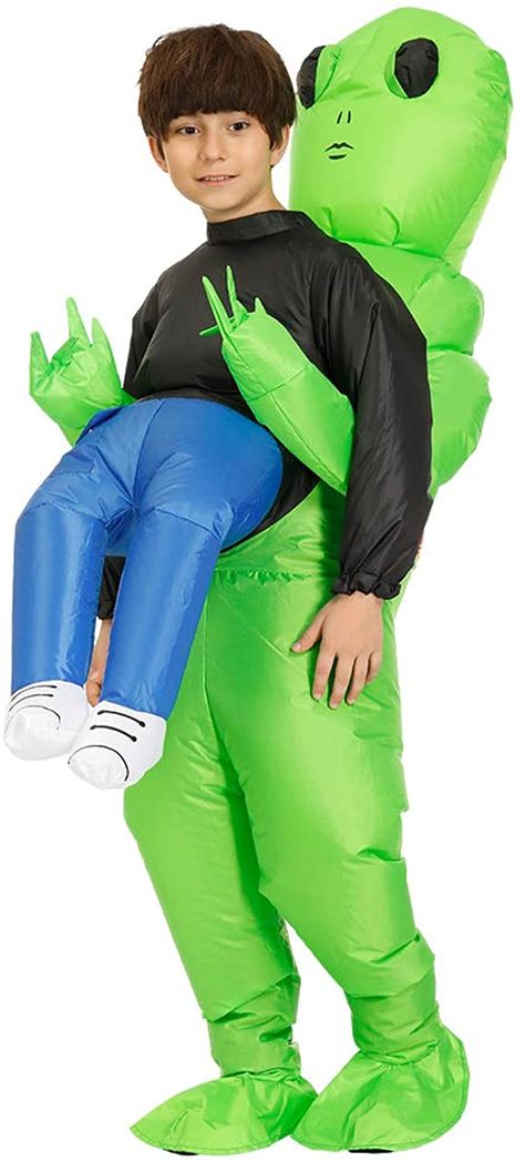 Amazon.com: Poptrend Kids Inflatable Halloween Costumes Alien Blow Up Costume for Halloween, Christmas, Festivals, Birthday Party: Clothing Inflatable Alien, Alien Cosplay, Anime Suit, Inflatable Dinosaur Costume, Cosplay Costumes For Men, Alien Halloween, Costume Carnaval, Green Costumes, Alien Costume