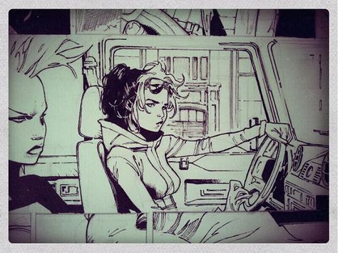 Car Perspective Sketch, Car Chase Storyboard, Car Comic Drawing, Car Comic Art, Ballet Drawings, Storyboard Examples, Batman Jim Lee Sketch, Comic Frame, Inside Art