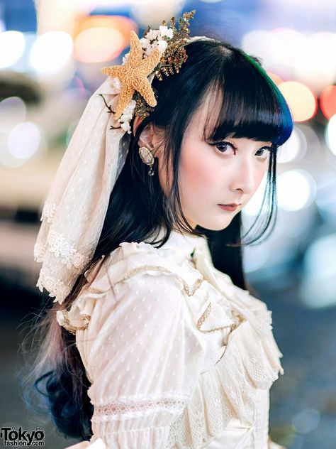 Rinrin Doll, Starfish Headpiece, Pastel Alt, Tokyo Street Style, Earring Ring, Tokyo Fashion, Lolita Dress, Lolita Fashion, Fashion Model