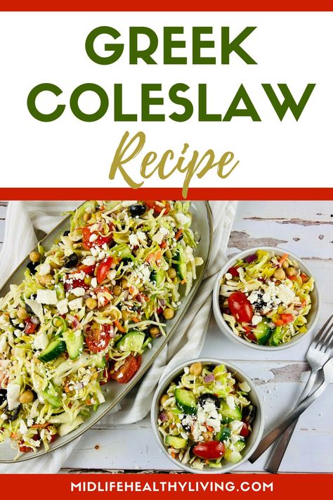 Greek Coleslaw, Simple Coleslaw, Healthy Coleslaw Recipes, Healthy Coleslaw, Coleslaw Recipe Easy, Coleslaw Salad, Homemade Coleslaw, Clean And Delicious, Ham Salad