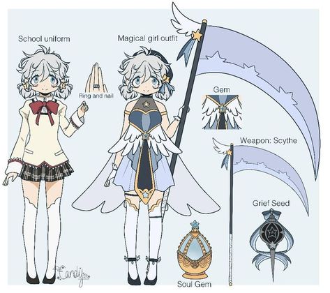 Madoka Magica Character Design, Madoka Magica All Characters, Madoka Magica Inspired Outfits, Madoka Magica Uniform, Madoka Magica Oc Witch, Madoka Magica Witches Design, Madoka Magica Base, Madoka Magica Base Oc, Madoka Magica Outfits