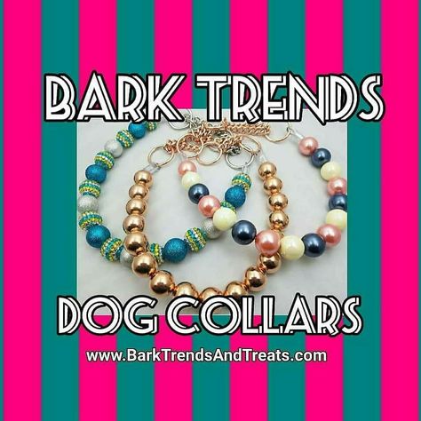 Bark Trends Dog Collars are beaded/pearl dog collars that are virtually indestructible. Glam up your dog with these long lasting, handmade, quality dog collars for all dog sizes Jewelry For Dogs To Wear, Diy Dog Jewelry Collars, Diy Bling Dog Collar, Dog Jewelry For Dogs, How To Make Beaded Dog Collars, Beaded Dog Collar Diy How To Make, Dog Necklace Collar Diy, Diy Beaded Dog Collar, Diy Dog Jewelry