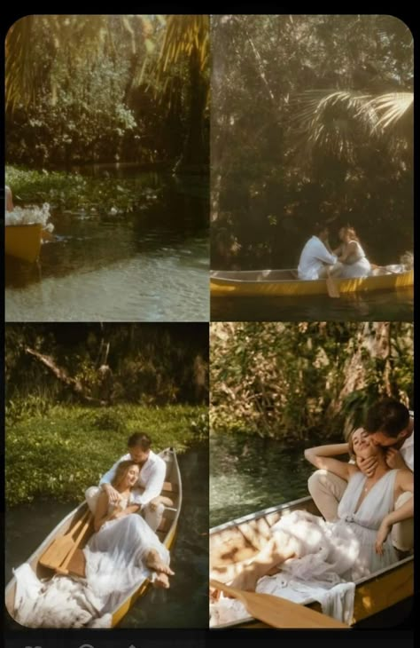 Noah And Allie, Film The Notebook, Boat Engagement Photos, Boat Photoshoot, Cypress Gardens, Eleven Eleven, Cute Engagement Photos, Couple Engagement Pictures, Florida Springs