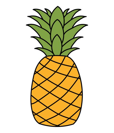 Drawing Of Pineapple, Thema Fruit, Pineapple Clipart, Pineapple Drawing, Pineapple Tattoo, Fruit Clipart, Mathematics Worksheets, Fruits Drawing, Cute Pineapple