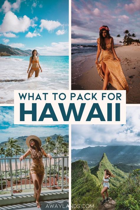 Packing For One Week, Hawaii Packing List For Women, Packing List Hawaii, Hawaii Trip Outfits, Pack For Hawaii, Pack For A Week, Hawaii Vacation Outfits, Packing List For Women, Hawaii Trip Planning