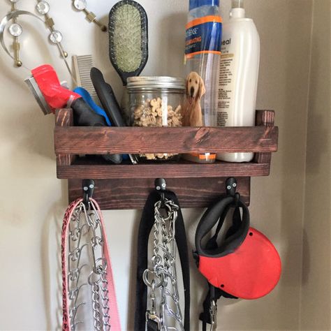 Dog Supplies Organization, Dog Station, Christmas Pets, Dog Storage, Service Dogs Gear, Dog Leash Holder, Pet Organization, Brush Storage, Leash Holder