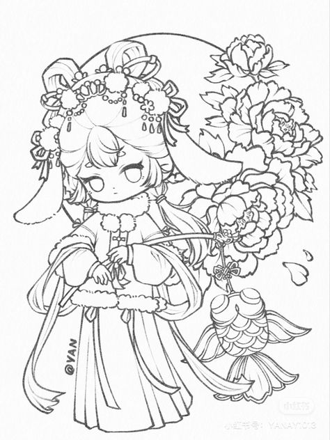 Lineart To Color, Coloring Pages Aesthetic Anime, Colouring Pages Anime, Coloring Pages Kawaii, Favorite Anime Characters, Manga Coloring Pages, Chibi Coloring Pages, Manga Coloring Book, Anime Lineart