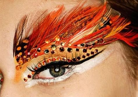 Phoenix Inspiration, Phoenix Makeup, Phoenix Costume, Bird Makeup, Parrot Costume, Neon Graffiti, Couture Makeup, Avant Garde Makeup, Christian Dior Haute Couture