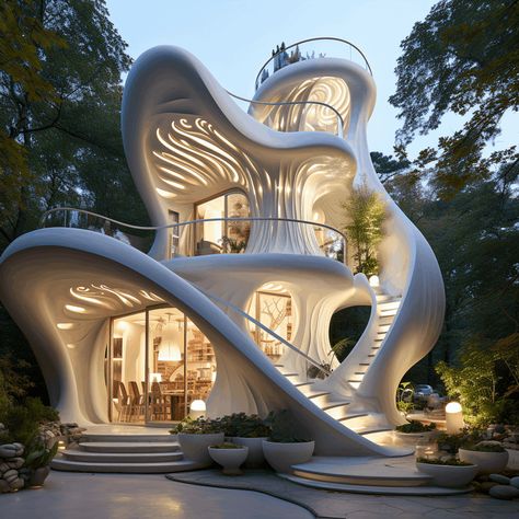 Curvy Buildings Architecture, Organic Shapes Architecture, Cocoon Architecture, Honeycomb Architecture, Shell Architecture, Biomorphic Architecture, Eco Friendly Architecture, Organic Building, Earth Sheltered Homes