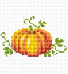 Cross stitch kit from Luca-S featuring a small orange pumpkin!  Size: 6x9 cm. Colors: 6. Threads: Anchor. Fabric: Zweigart 14ct. AIDA. Cross Stitch kit Luca-S Cross Stitch Pumpkin, Autumn Cross Stitch, Pumpkin Cross Stitch Patterns, Autumn Cross Stitch Patterns, Cross Stitch Stocking, Pumpkin Cross Stitch, Pumpkin Bead, Free Pdf Sewing Patterns, Applique Kit