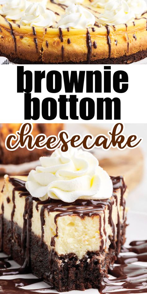 Cheesecake Recipes Lemon, Brownie Bottom Cheesecake, Lemon Cheesecake Recipes, Easy Cheesecake Recipes, Cheesecake Desserts, Easy Cheesecake, Lemon Cheesecake, Desert Recipes, Yummy Food Dessert