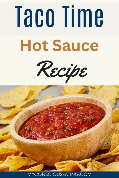 Taco Time Hot Sauce in dipping bowl Taco Time Hot Sauce Recipe, Hot Sauce Chicken, Mexican Plates, Hot Sauce Recipe, Carb Free Recipes, Homemade Bbq Sauce Recipe, Taco Time, Tacos Burritos, Hot Sauce Recipes