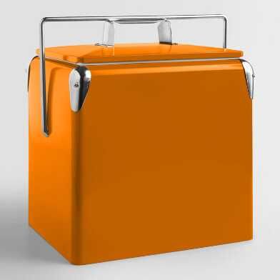 Picnic Baskets & Coolers | World Market Perfect Picnic Basket, Retro Cooler, Affordable Living Room Furniture, Drink Cooler, Orange Retro, Kitschy Kitchen, Spice Storage, Cost Plus World Market, Beverage Cooler