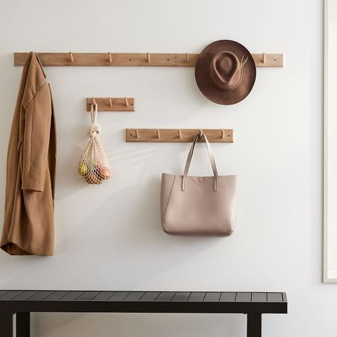 Sadie Wall Hooks | West Elm Modern Wall Hooks, Entryway Hooks, Peg Hooks, West Elm Kids, Mud Room Storage, Entryway Wall, Hook Rack, Entryway Organization, Coat Rack Wall